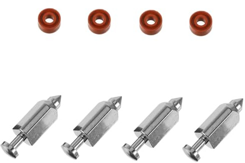 HEANUJJ Soupapes à Flotteur de Carburateur pour Tondeuse de Jardin, Kit 4 Pièces Compatible Pointeaux 398188 Tfsu, Pièces Moteur en Acier