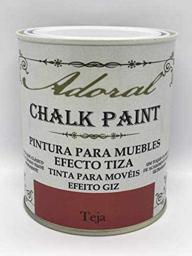 ADORAL - Chalk Paint Pintura para muebles Efecto Tiza 750 ml (Teja)