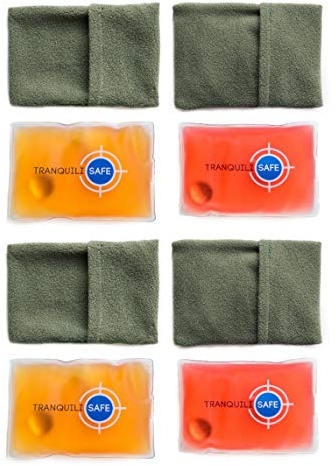 TRANQUILISAFE® Set mit 4 Wärmekissen, wiederverwendbar und praktisch, beruhigt und lindert Schmerzen