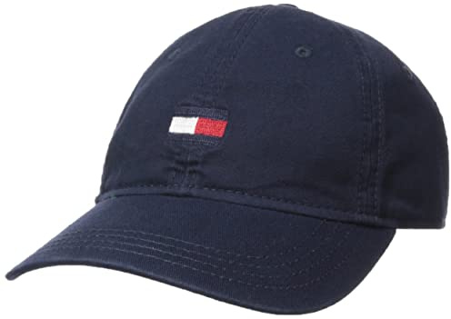 Tommy Hilfiger Men's Cotton Ardin Adjustable Baseball Cap, Tommy Navy, One Size US