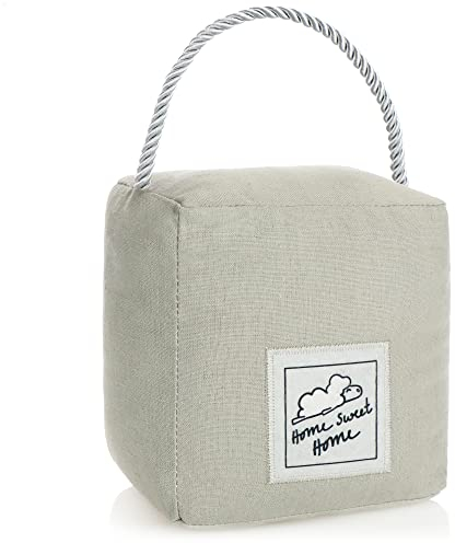 COM-FOUR® Fermaporta con maniglia, fermaporta pesante, accessorio funzionale per la casa, fermaporta per finestre e porte, ideale contro le correnti d'aria (Angolare - grigio chiaro)