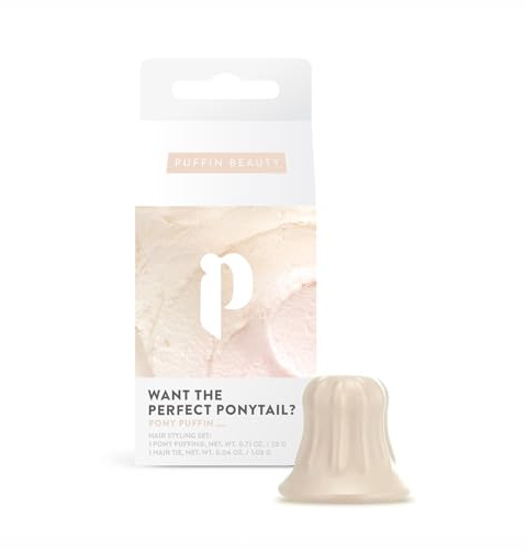 pony puffin VANILLA | Für den perfekten Zopf voller Volumen & Halt - Made in Germany | Latexfrei & vegan | Hebt Deinen Zopf auf das nächste Level | Beige für alle hellen Haare