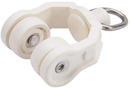 MroMax 80 rodillos de plástico con ruedas dobles para cortinas, deslizadores deslizantes para ventanas, rieles de cortina de ducha, 11 mm de diámetro