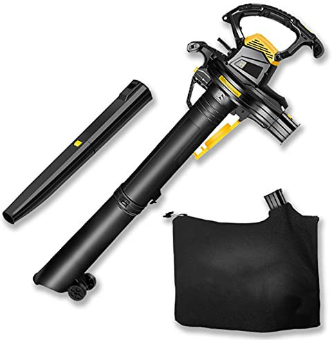 Souffleur De Feuilles Électrique Aspirateur Filaire 350 MPH 12Amp 6 Vitesse Variable 3800W Puissant Souffleur À Main, Léger, Balayeuse / Aspirateur / Broyeur 3 En 1 Pour Souffler Les Feuilles