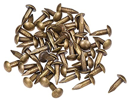 sourcing map 50Stk. Bildrahmen Aufhänger Nagel Messing kleine Stiftnägel 2,8x10mm