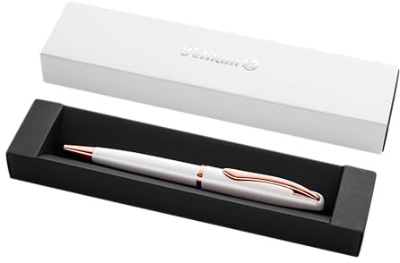 Pelikan Jazz Noble Elegance K36 Kugelschreiber, Perlmutt (Weiss), im Geschenketui, Metallkuli, nachfüllbar