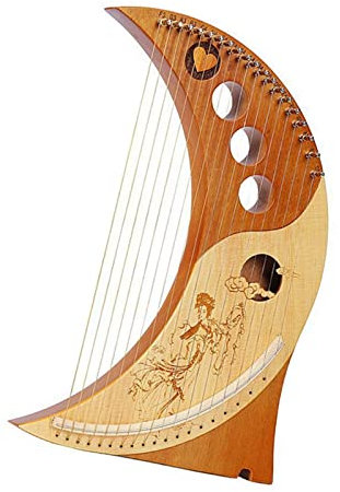 Leier 19 Saiten Leier Leier Harfe Aus Massivem Holz Tragbares Musikinstrument Mit Stimmschlüssel