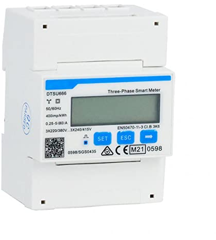 HEIBTENY Elektrizitäts-Energiemessgerät,Dreiphasig Vierdraht-Führungsschiene Typ DTSU666 3 × 220/380V 50HZ 5 (80) A