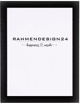 Rahmendesign24 Bilderrahmen Milano | DIN Format Schwarz (hochglanz) 84x118,8 (DIN A0) | Posterrahmen, Fotorahmen, Wechselrahmen