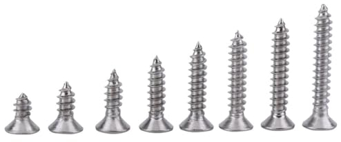 Selbstschneidende Schrauben, 200 Stück, Ss304 Edelstahl, Flachkopf, Flachkopf, M3, 6 Mm, 8 Mm, 10 Mm, 12 Mm, 14 Mm, 16 Mm, 18 Mm, 20 Mm, Selbstschneidende Senkkopfschrauben,