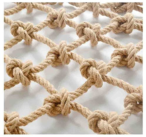 Hanfseil Jute Hanf Seil Dekoratives Seilnetz, Sicherheitsnetz im Freien Nettoschutz Netto, Kinder Haustier-Sicherheitstool Netto-Cargo Netz, Indoor-Treppen Fall-Prävention Netz Katzen Netz (Color : 6