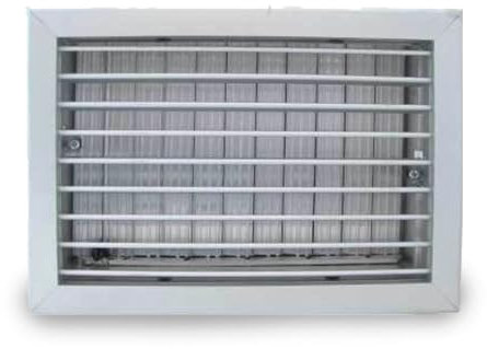 CAEXVEN Rejilla Ventilación en Aluminio Plateado - Lamas Móviles con Deflexión Simple - Regulable - 1000x100 mm