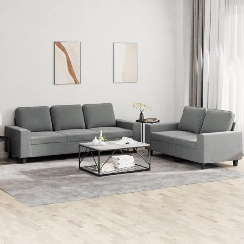 Willood 2 Sitzer + 3 Sitzer Sofa Couch Gästesofa fürs Wohnzimmer Schlafzimmer Gästezimmer Modern Dunkelgrau
