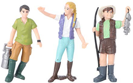 JOINPAYA 3stücke Bauernhof-charaktermodell Aus PVC-Kunststoff Sandtisch-figurenmodell Dekoratives Figurenmodell Modelldekor Sandtisch-modellzubehör