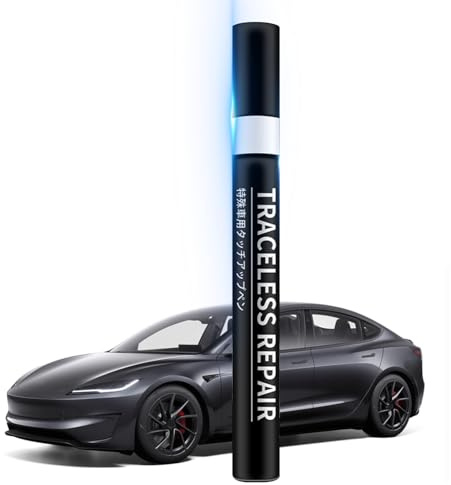 TOPABYTE Lackstift für Tesla Model Y Model 3 Model S Model X Autolack mit hoher Deckkraft, Ausbesserungen gegen Kratzer und Steinschläge, Midnight Silver Metallic - PMNG