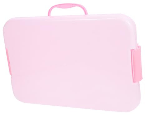 JUMPLAWN Handheld Sandbox Sand Tray Mit Deckel Tragbare Aufbewahrungsbox Für Kinderspielzeug Sandbox Spielzeug-Organizer Für Drinnen Und Draußen Pinky