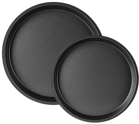 MAGICLULU 2 Stück Multifunktionale Ofen-pizza-pfanne, Kohlenstoffstahl, Ofenform, Kuchen-backblech, Pfannkuchen-ofenblech