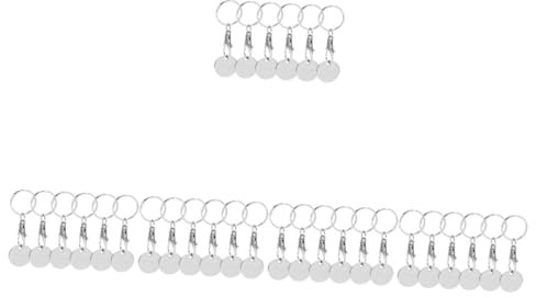 jojofuny 5 Series Ficha De Carro Llavero Token Carrito De La Compra Anillos para Coche Jacobo Llavero con Ficha para Carrito De La Compra. Colgante Extractor De Carritos Silver 6 Piezas X 5
