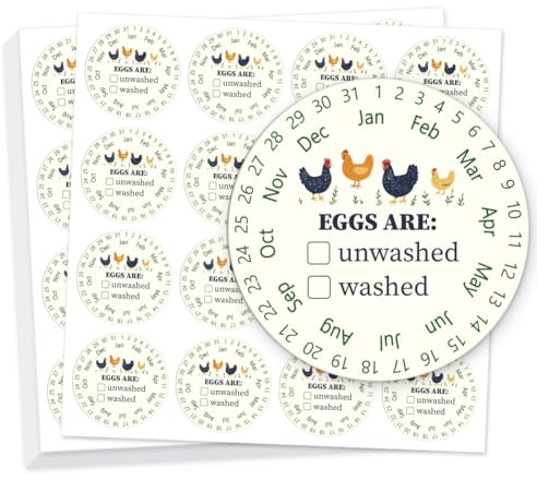 GOMAKERER 320 Pcs Funny Egg Carton Labels, 5cm Round from You Local Egg Dealer Farm Fresh Egg Sticker PET Adhesive Egg Packaging Sticker for Box Container Carton Farm Supplies