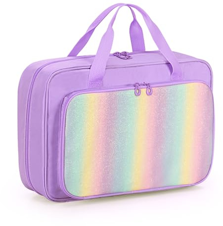 LoDrid Storage Bag Compatible with Barbie Doll (12 Inch), Purple, Bag Only