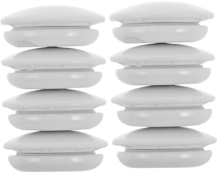 ibasenice 8 Pares Placa de de Hebilla magnética Hebillas numéricas Soporte de número de magnética Soporte para Dorsal de Corredor Corriendo Clips el plastico Blanco