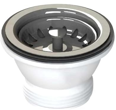 Chrome Sink Mini Stainless Steel Basket Strainer 56-60mm Hole Waste Kit