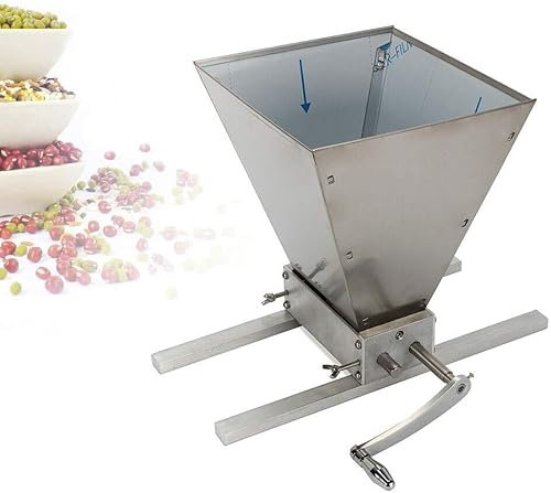 Stainless Steel Grain Crusher Mill - Adjustable for Brewing Barley, Wheat, Malt - Perfect for Hobby Brewers