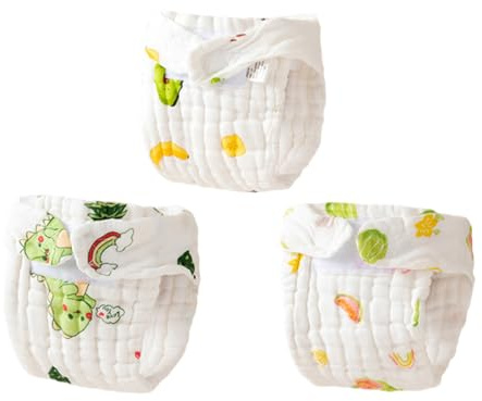 5pc/3pcs Wiederverwendbare Baby Windeln Baumwoll Gaze Komfortable Und Reisefreundliche Windel Windel Für Tägliche Pflege Und Reisen
