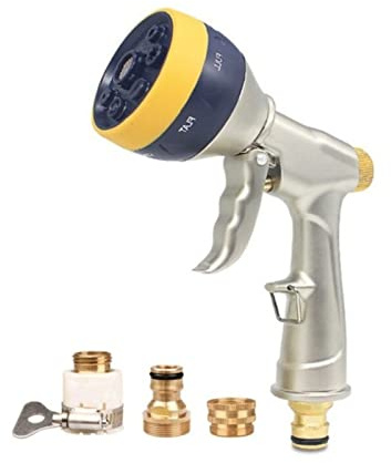 Gartenschlauch Hochdruck Metall Wasserspray Autowaschschlauch Düse Hausgarten Bewässerung Sprinkle Reinigungswerkzeuge(Water gun kit)
