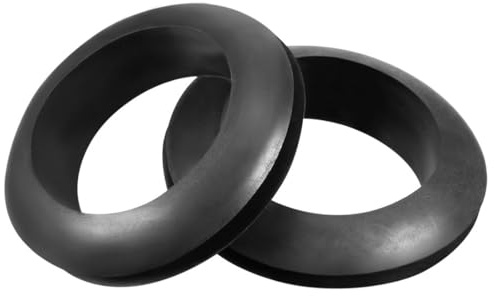 TOP-VIGOR 50Pcs Black Rubber Grommets 25mm Cable Wire Protector Rings Electrical Hole Gaskets for Conductor Wiring Cables and Plugs