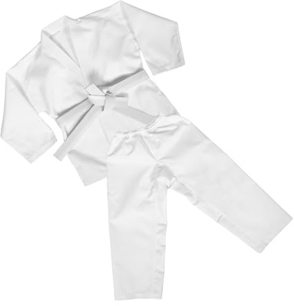 VALICLUD Uniforme de Taekwondo y Karate Blanco para Adultos Traje de Entrenamiento Reforzado con Cinturón Diseño Acolchado para Alta Durabilidad y Protección Completa Artes Marciales