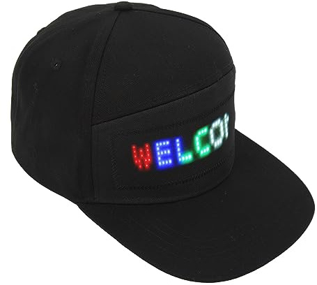 ZJchao LED CAP Programmierbare Konnektivität Buntes LED -Hut für Outdoor -Event -Partys