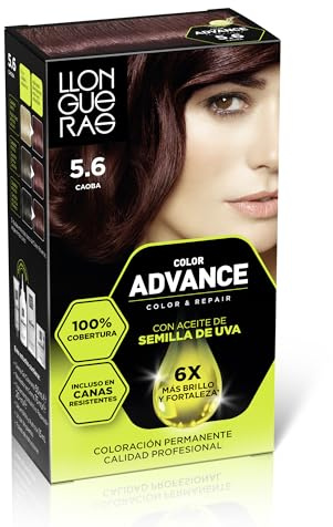 Llongueras Color Advance Tinte Pelo Mujer Coloración Permanente 100% Cobertura Incluso En Canas Resistentes - Tono 5.6 Caoba