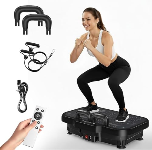 2025 New Vibration Plate, Vibration Plate Sport for Home with two motors for weight loss, full-body workout, muscle toning, 1-180 Different Vibration Intensities, 150 kg load capacity