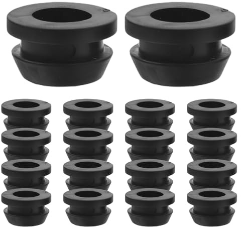 GOOHOCHY Arandela de Silicona TPE 16mm para Válvula Derivación 50 Piezas | Negra, Prevención de Fugas y Alta Elasticidad, Accesorios Riego por Goteo 16mm