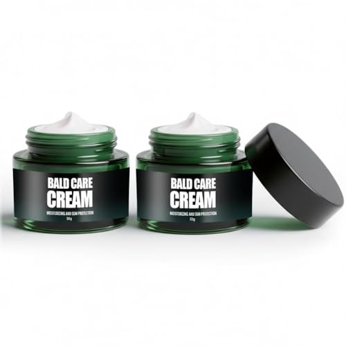 2 Piezas Crema Calvicie Hombre, Crema Post Depilacion, Crema Hidratante para el Cuero Cabelludo, Protector Cuero Cabelludo para Cabeza Calva, Después del Afeitado