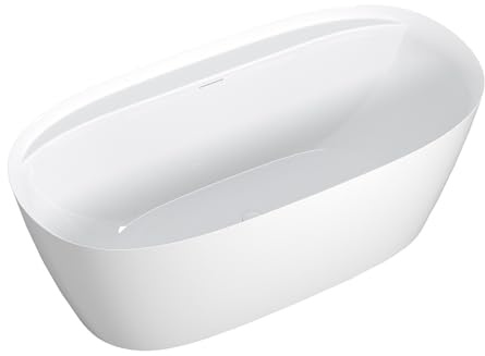 Vente-unique - Bañera exenta Forimi - L 160cm x A 80cm x H 60cm - acrílico - blanco
