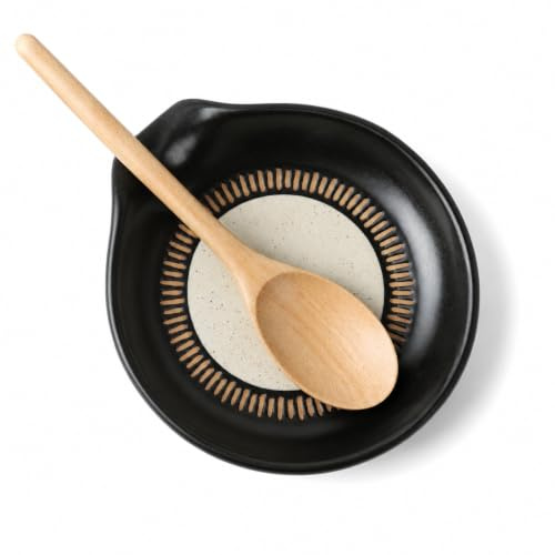 Reposa Cucharas de Cerámica, Soporte para Cucharas de Cocina Y Espátulas | Reposa Cucharas Resistente al Calor, Grande para Cucharas, Apto para Lavavajillas, para Encimeras de Cocina Y Fogones