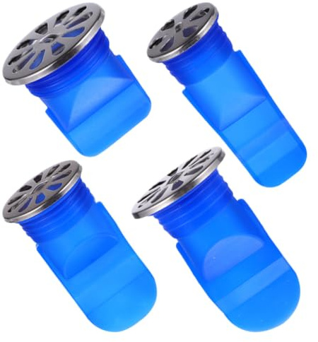 ULTECHNOVO 4pcs Silicone Floor Drain Backflow Stopper for Kitchen and Laundry Room, round Shape Easy Installation, Prevents Sewer Gas and Blocks Unpleasant Odors, Sturdy Blue Silicone Core