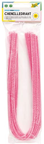 folia 77826 - Alambre de Chenilla, 10 Unidades en Rosa, diámetro 8 mm y 50 cm de Largo, Ideal para niños para Manualidades y diseño de Animales, Figuras y Otras Formas