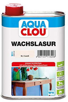 CLOU W11 AQUA CLOU Wachslasur weiß 0,25 Liter