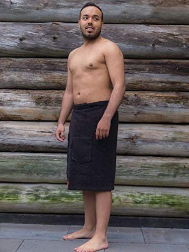S< Kilt da sauna da uomo (nero)