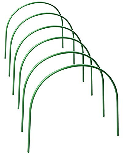 Marooma Gewächshaus-Reifen, 18,9 x 18,9 cm, rostfreier Wachstumstunnel, 1,2 m lang, Stahl mit kunststoffbeschichteten Reifen, Rahmen für Gartengewebe