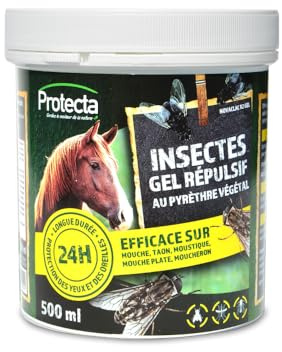 Agro Sens Protection Anti Mouches et parasites pour Chevaux et Animaux d'élevage - Pot 500 ML (Gel)