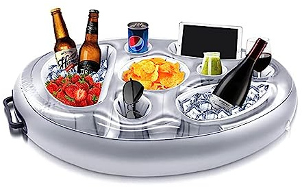 Porte Gobelet Gonflable,Gonflable Porte-Boissons Bar Flottant,Bar Flottant pour Piscine,Porte Bière Flottant PVC,pour Piscine d'été en Plein Air Plage Piscine Party