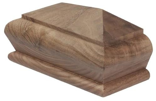 Jackson Woodturners Walnut Pyramid Half Newel Cap 90mm