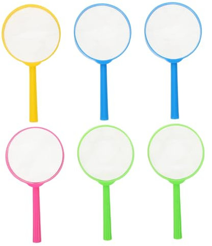 Lurrose Spielsets Für Kinder 12 STK Spielzeug Magnatilen Kinderlupen Handlupe Bunte Lupe Kunststoffregal Handheld Student Spielzeug Für Kinder