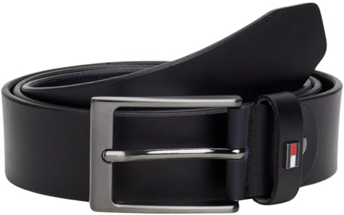 Tommy Hilfiger Herren Gürtel Layton aus Leder, Blau (Space Blue), 85 cm