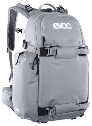 EVOC CP 18 Fotorucksack, stone | Sportrucksack, leichter Trekkingrucksack, 50/50 Aufteilung für Kamera und Equipment, flexibler Hüftgurt am Rucksack