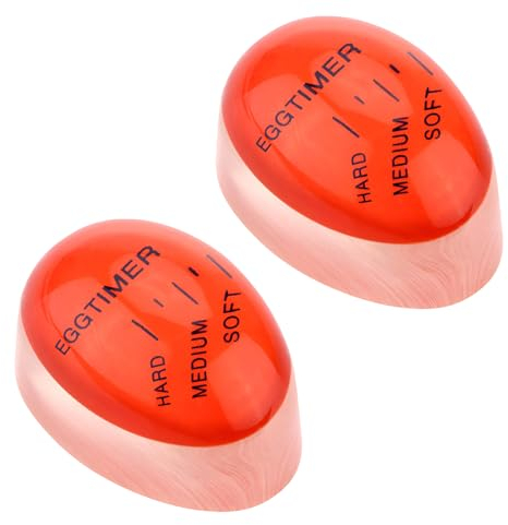 RZMZBY 2 Piezas Temporizador de Huevos para cocinar, Temporizador de Huevos, con Cambio de Color, Temporizador de Huevos para visualizar Duro/Medio/Blando